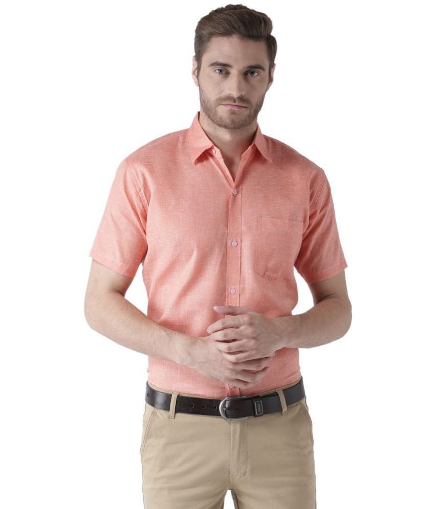     			RIAG - Orange Cotton Blend Regular Fit Men's Casual Shirt ( Pack of 1 )