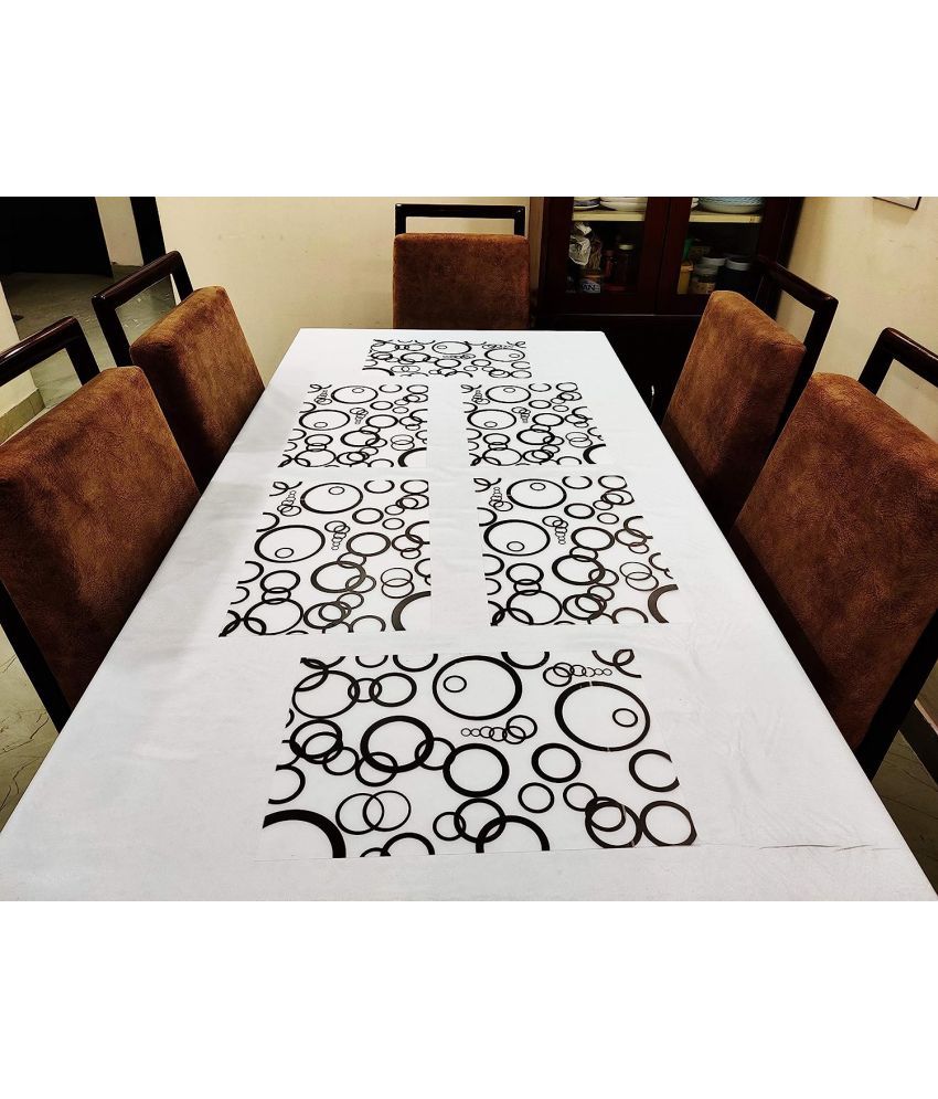     			Sanraksshan PVC Floral Rectangle Table Mats ( 44 cm x 32 cm ) Pack of 6 - Multi
