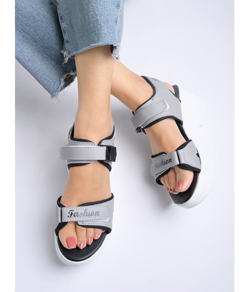    			Shoetopia - Gray Women's Sandal Heels