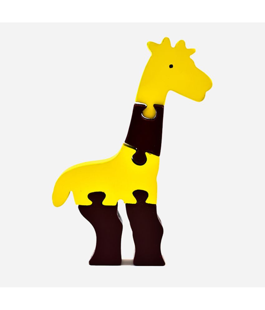     			ilearnngrow Wooden Animal Puzzle for kids | Giraffe Puzzle Animal & Shapes Jigsaw Puzzle | Wooden Puzzle for Kids I Learning be a Fun Activity for 2 3 4 5 5+ Year Boys and Girls