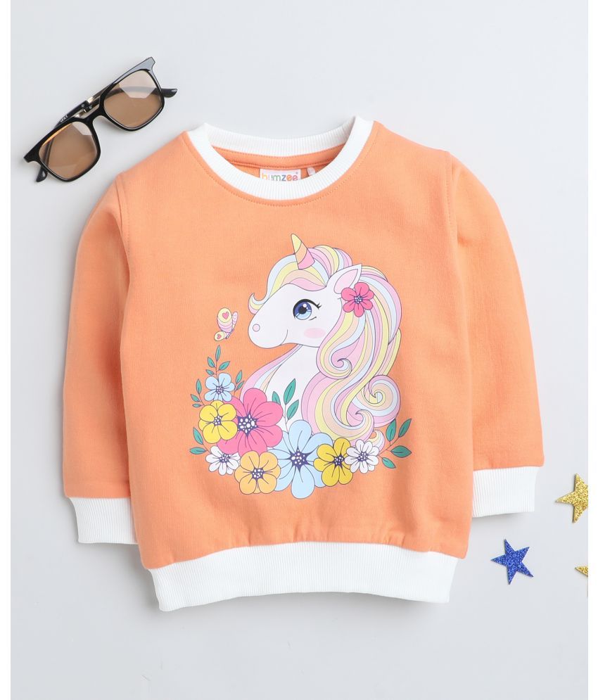     			BUMZEE Orange Girls Full Sleeves Sweatshirt Age - 2-3 Years