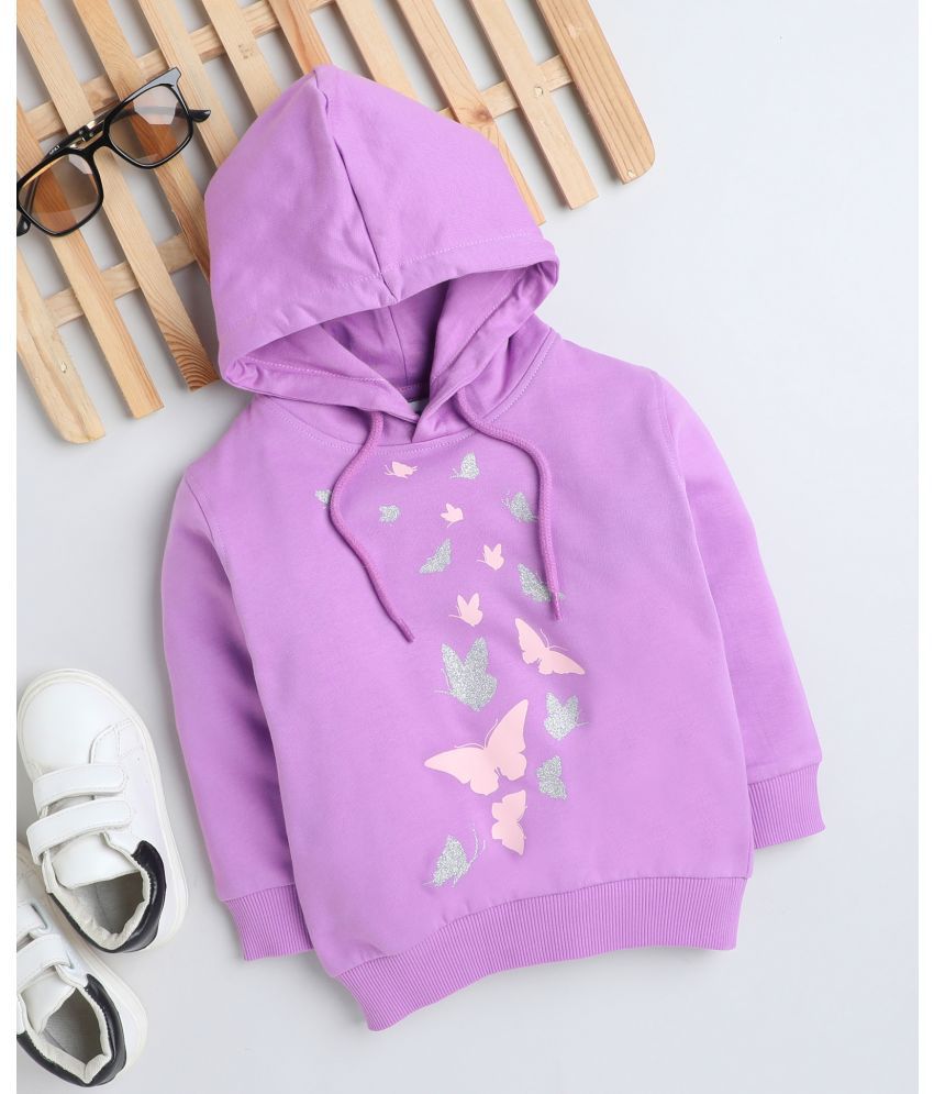     			BUMZEE Purple Girls Full Sleeves Hooded Sweatshirt Age - 2-3 Years
