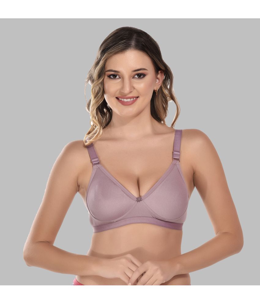     			Elina - Purple Cotton Non Padded Women's T-Shirt Bra ( Pack of 1 )