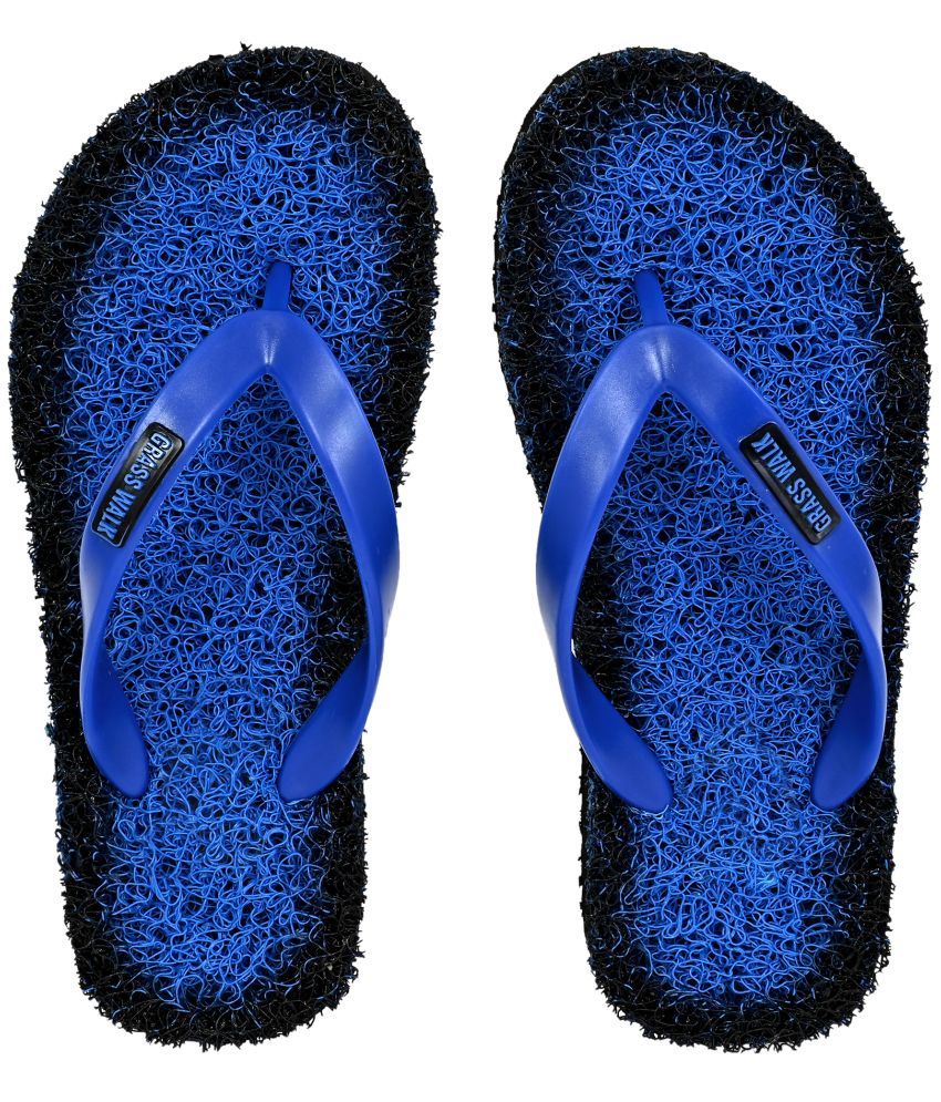     			GRASS WALK - Blue Men's Thong Flip Flop