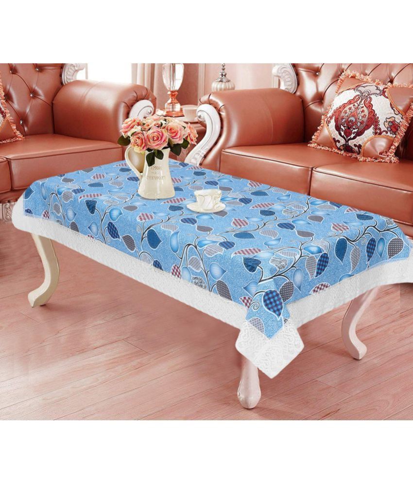     			HOMETALES Printed PVC 4 Seater Rectangle Table Cover ( 152 x 92 ) cm Pack of 1 Blue
