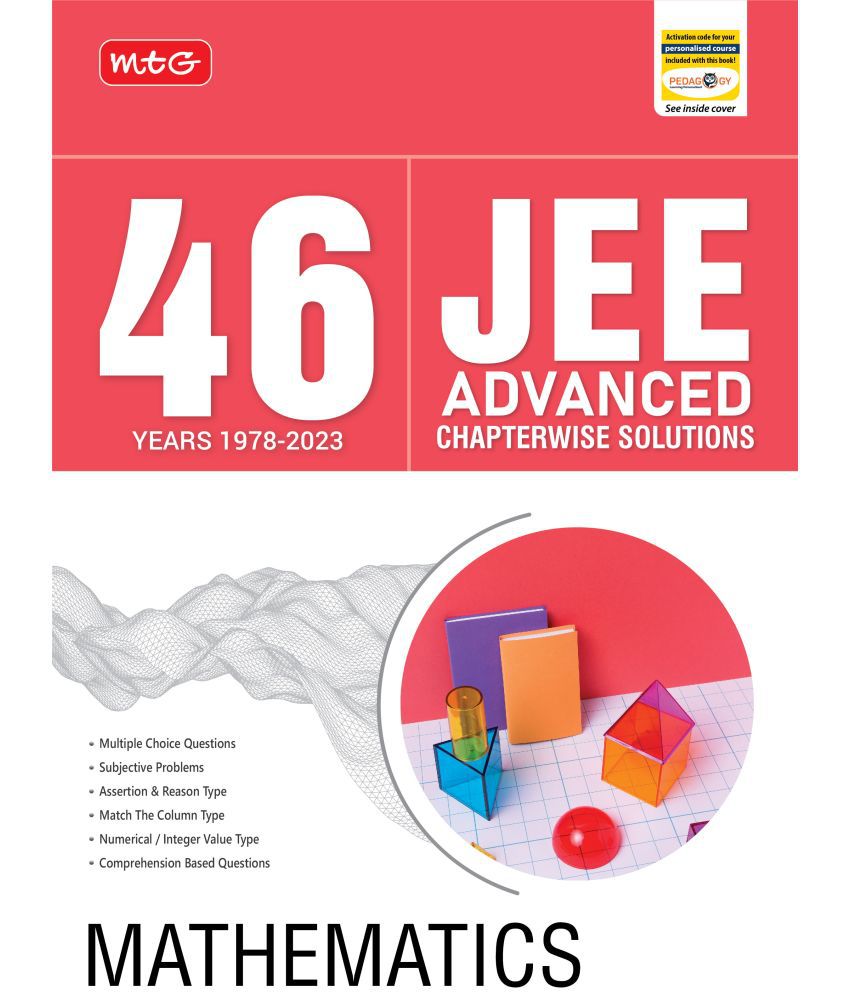     			MTG 46 Years JEE Advanced Previous Years Solved Question Papers (1978-2023) with Chapterwise Solutions Mathematics Book | JEE Advanced PYQ For 2024 Exam