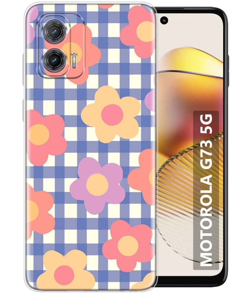     			NBOX - Multicolor Printed Back Cover Silicon Compatible For MOTOROLA G73 5G ( Pack of 1 )