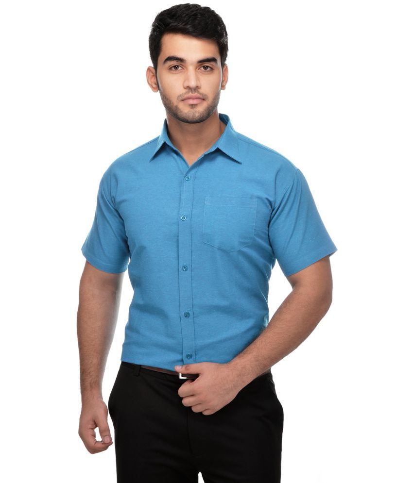     			RIAG - Blue Cotton Blend Regular Fit Men's Formal Shirt ( Pack of 1 )