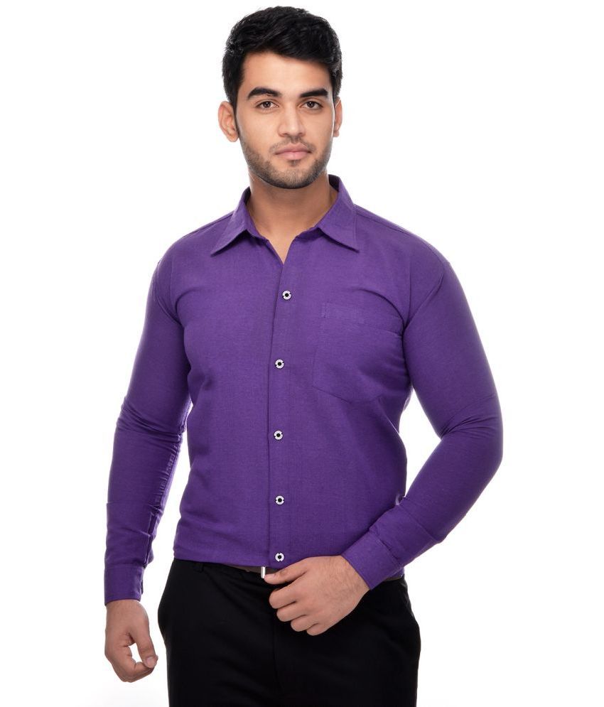     			RIAG - Purple Cotton Blend Regular Fit Men's Formal Shirt ( Pack of 1 )