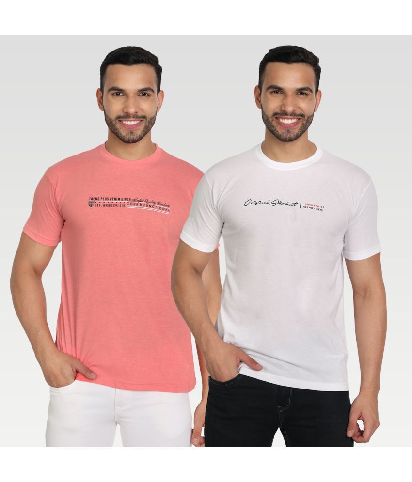     			Zeffit Pack of 2 Cotton Blend Regular Fit Men's T-Shirt ( Multicolor )