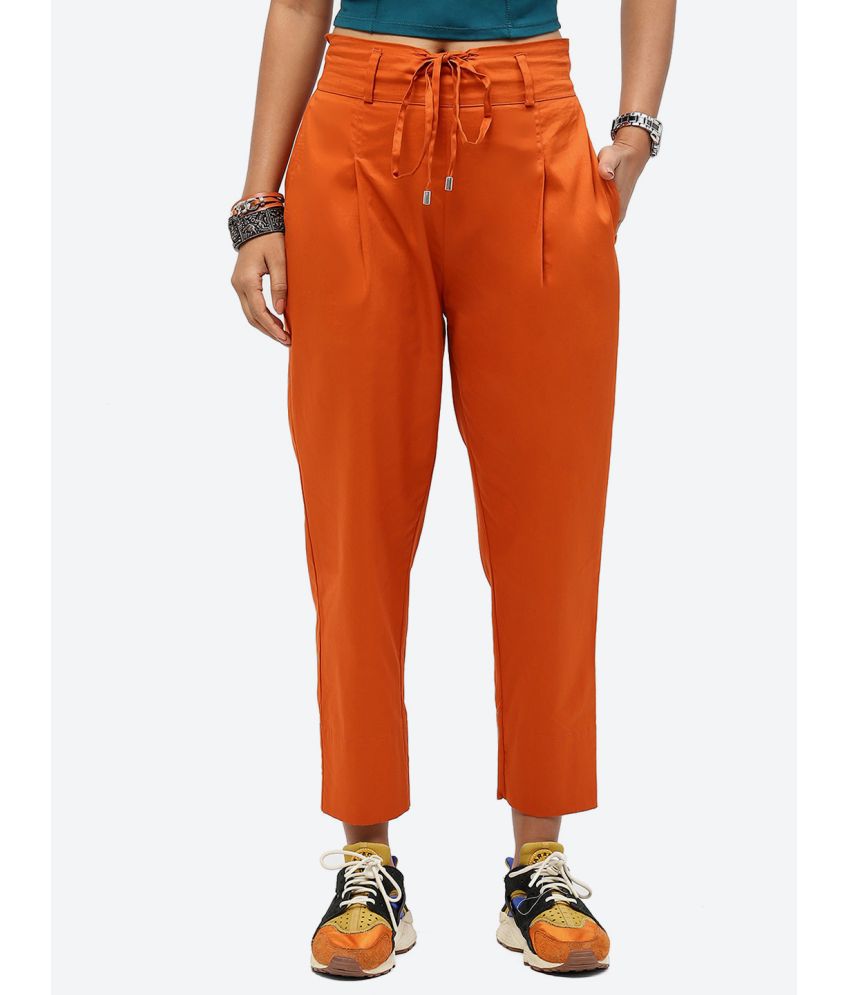     			Baawri - Orange Cotton Regular Women's Casual Pants ( Pack of 1 )
