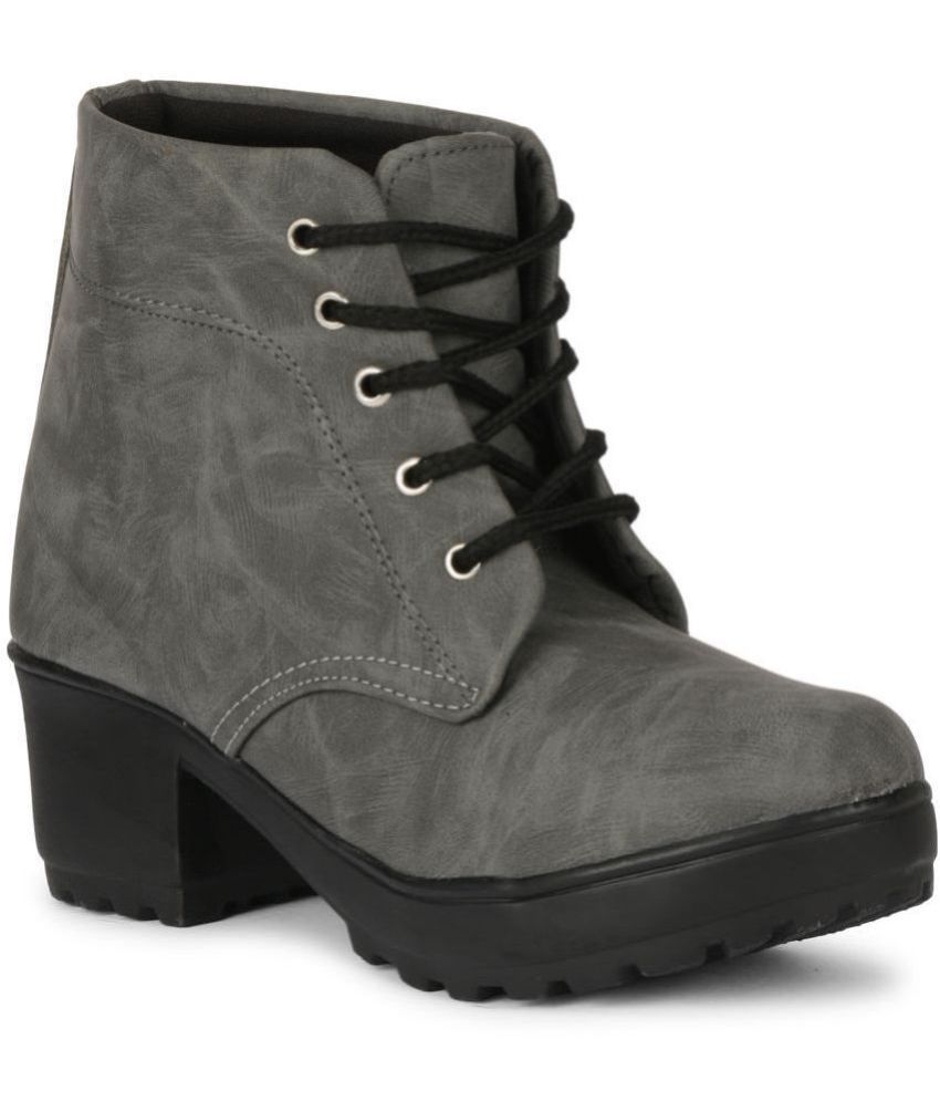     			Commander - Gray Women's Ankle Length Boots