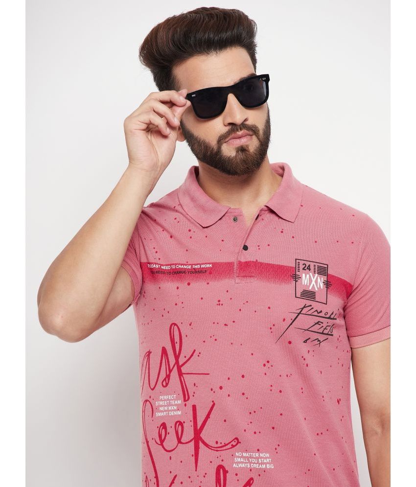     			MXN - Pink Cotton Blend Regular Fit Men's Polo T Shirt ( Pack of 1 )