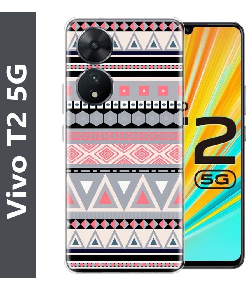     			NBOX - Multicolor Printed Back Cover Silicon Compatible For Vivo T2 5G ( Pack of 1 )