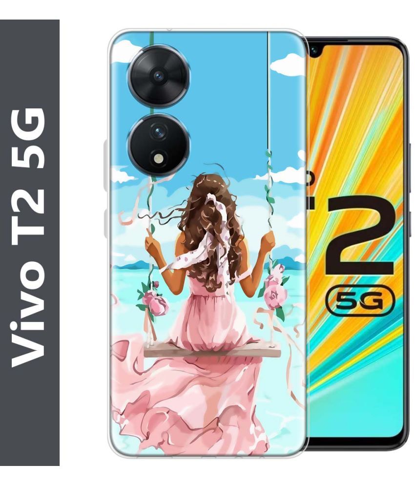     			NBOX - Multicolor Printed Back Cover Silicon Compatible For Vivo T2 5G ( Pack of 1 )