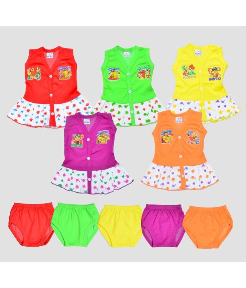     			Sathiyas - Multi Cotton Baby Girl Top & Shorts ( Pack of 5 )