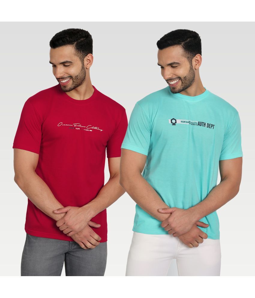     			Zeffit Pack of 2 Cotton Blend Regular Fit Men's T-Shirt ( Multicolor )