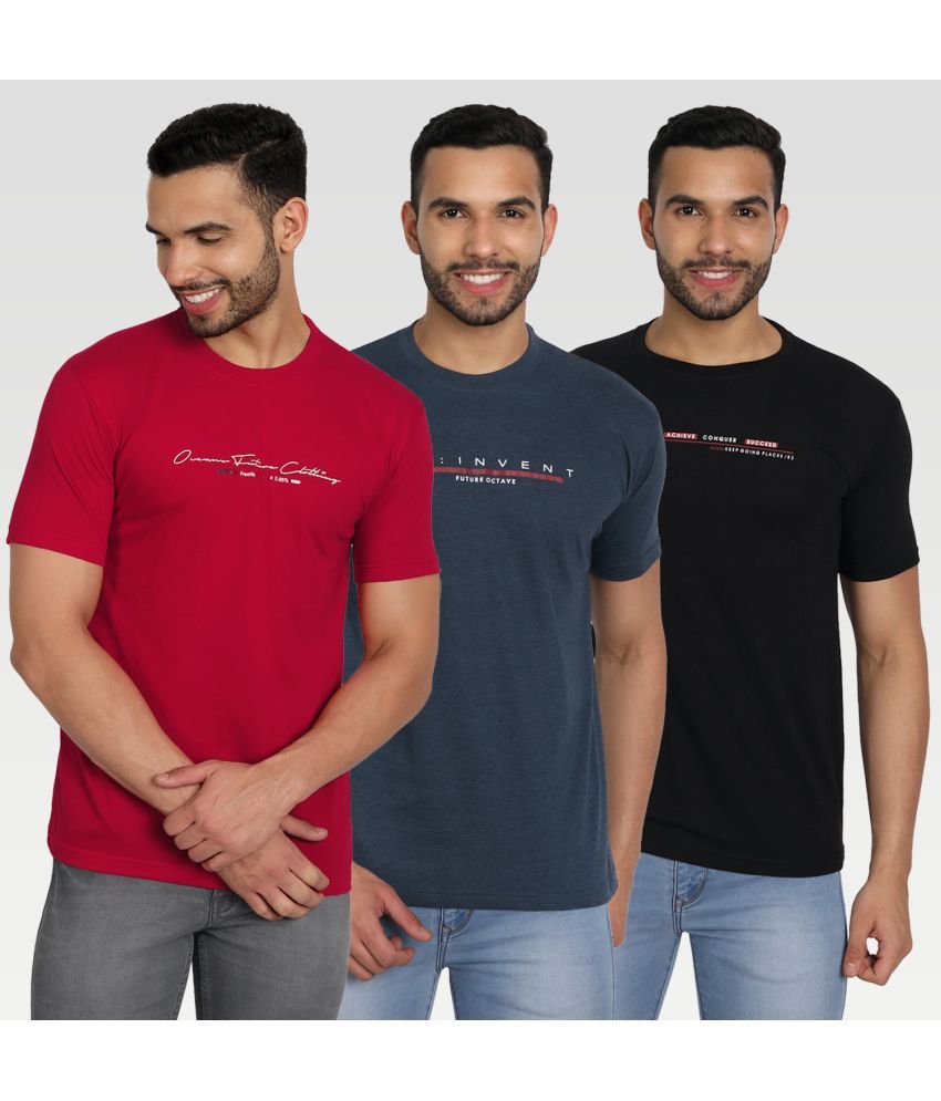     			Zeffit - Multicolor Cotton Blend Regular Fit Men's T-Shirt ( Pack of 3 )