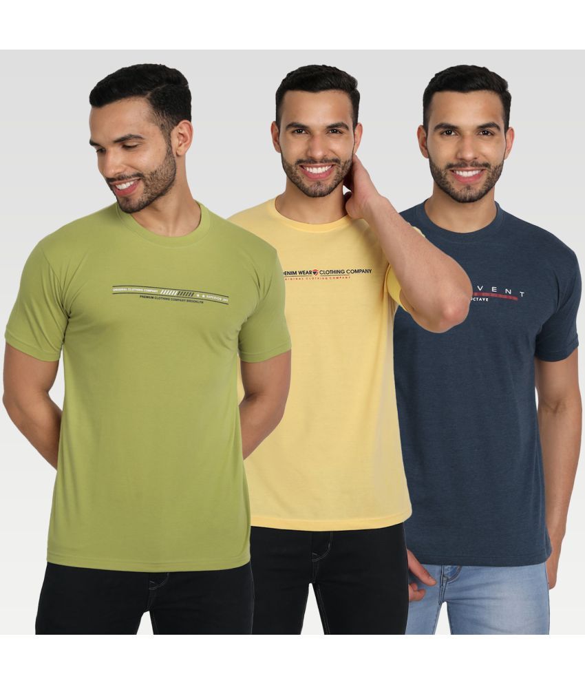     			Zeffit - Multicolor Cotton Blend Regular Fit Men's T-Shirt ( Pack of 3 )