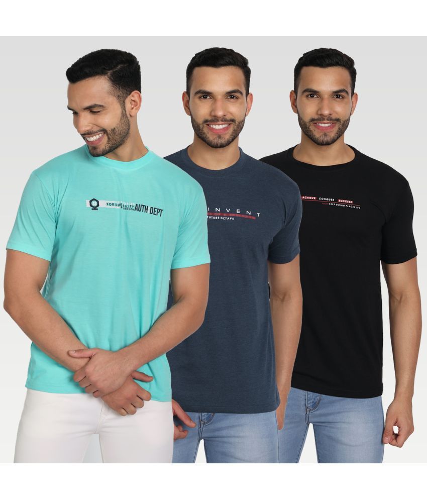     			Zeffit - Multicolor Cotton Blend Regular Fit Men's T-Shirt ( Pack of 3 )