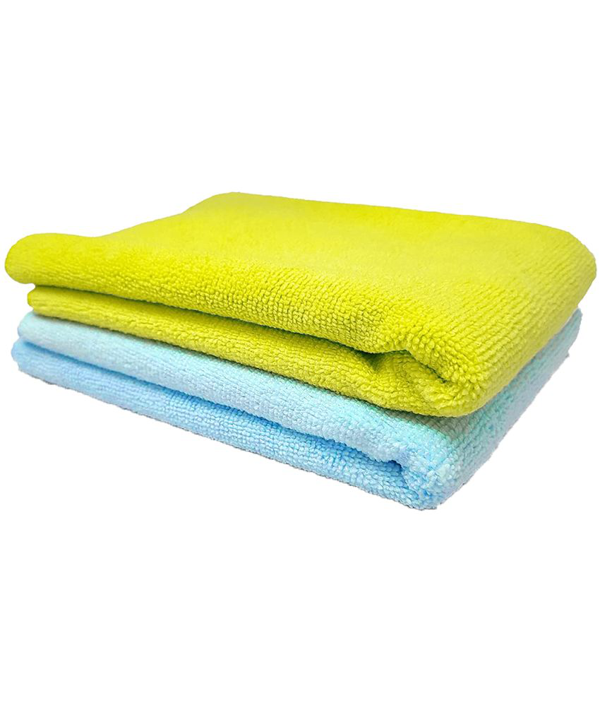     			HOMETALES - Multicolor 340 GSM Microfiber Cloth For Automobile ( Pack of 2 )