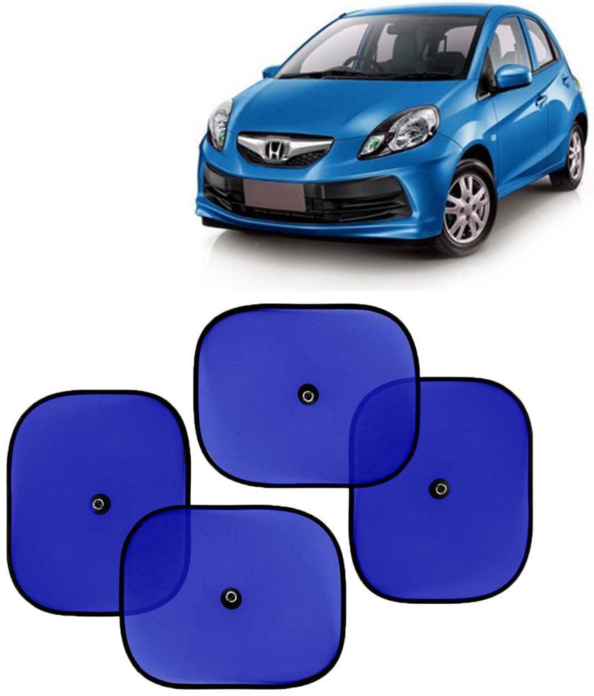     			Kingsway Car Window Curtain Sticky Sun Shades for Honda Brio, 2011 - 2019 Model, Universal Fit Sunshades for Side Window, Rear Window, Color : Blue, 4 Pieces
