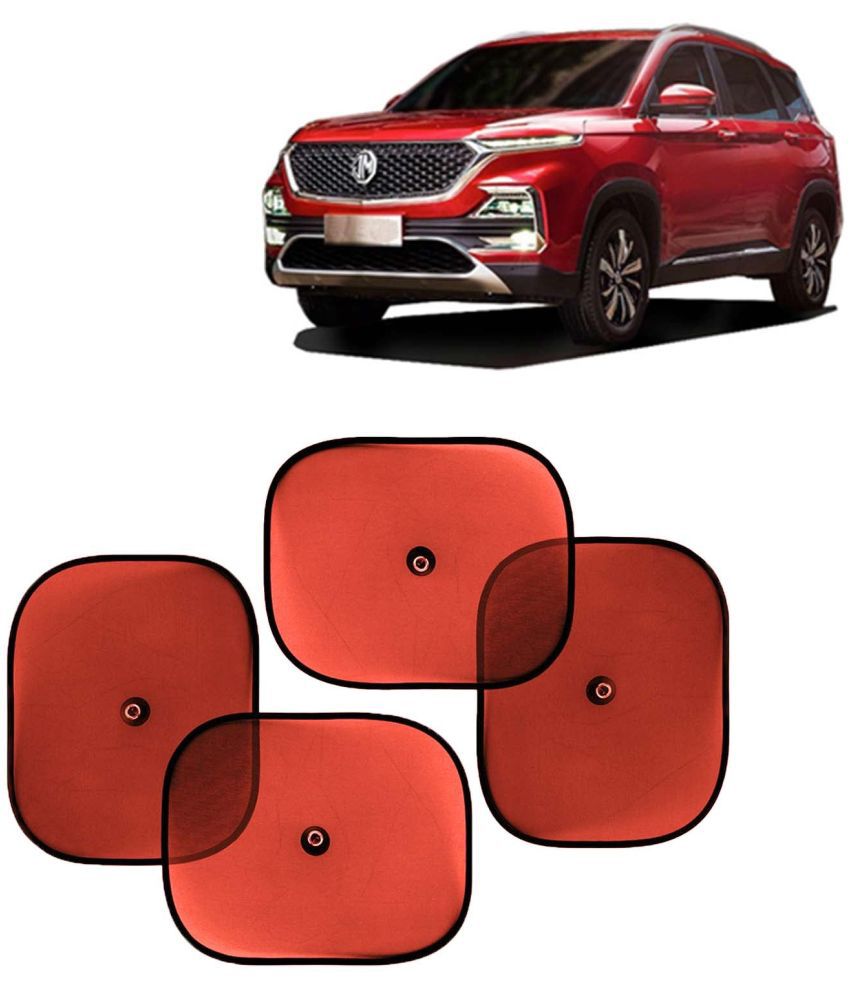     			Kingsway Car Window Curtain Sticky Sun Shades for Morris Garages (MG) Hector, 2019 - 2022 Model, Universal Fit Sunshades for Side Window, Rear Window, Color : Red, 4 Pieces