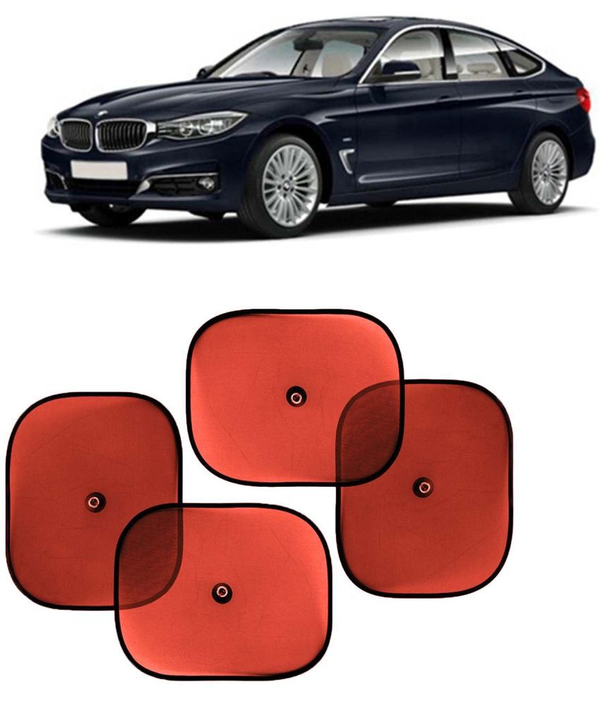     			Kingsway Car Window Curtain Sticky Sun Shades for BMW 3 Series GT, 2019 Onwards Model, Universal Fit Sunshades for Side Window, Rear Window, Color : Red, 4 Pieces