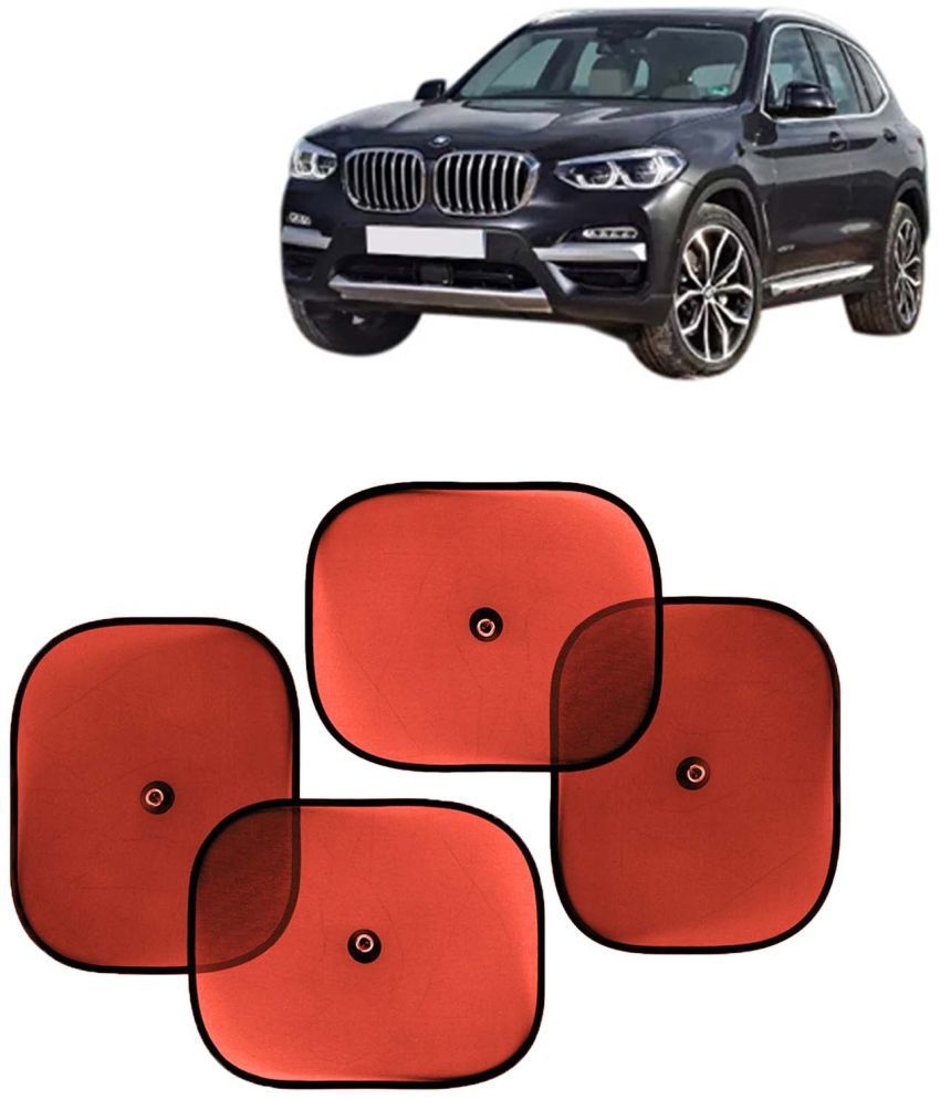     			Kingsway Car Window Curtain Sticky Sun Shades for BMW X3, 2015 Onwards Model, Universal Fit Sunshades for Side Window, Rear Window, Color : Red, 4 Pieces