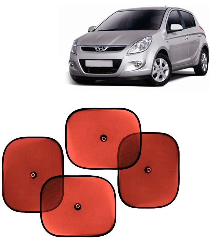     			Kingsway Car Window Curtain Sticky Sun Shades for Hyundai I20, 2008 - 2011 Model, Universal Fit Sunshades for Side Window, Rear Window, Color : Red, 4 Pieces