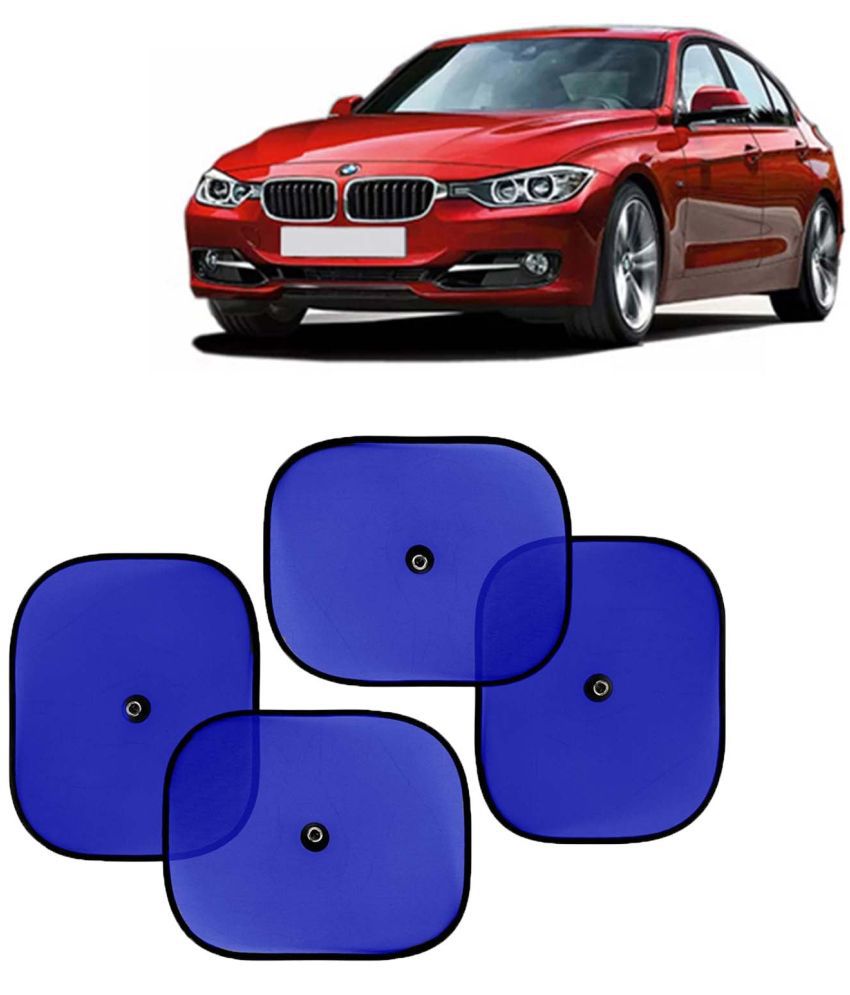     			Kingsway Car Window Curtain Sticky Sun Shades for BMW 3 Series, 2013 - 2018 Model, Universal Fit Sunshades for Side Window, Rear Window, Color : Blue, 4 Pieces