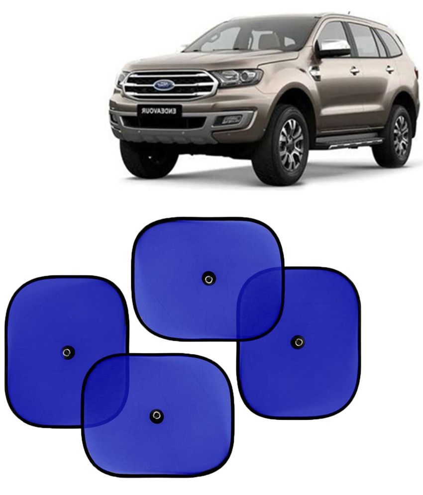     			Kingsway Car Window Curtain Sticky Sun Shades for Ford Endeavour, 2019 - 2021 Model, Universal Fit Sunshades for Side Window, Rear Window, Color : Blue, 4 Pieces