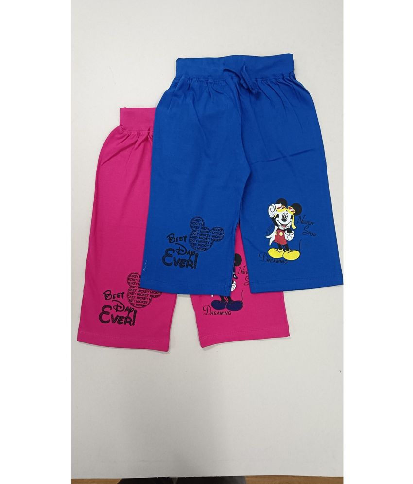     			Little Funky - Multicolor Cotton Girls Capris ( Pack of 2 )