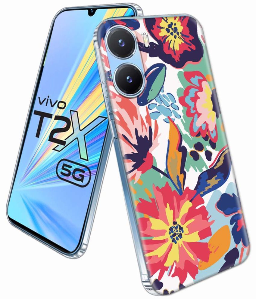     			NBOX - Multicolor Printed Back Cover Silicon Compatible For Vivo T2x 5G ( Pack of 1 )