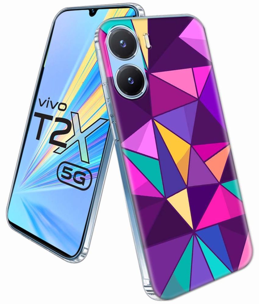     			NBOX - Multicolor Printed Back Cover Silicon Compatible For Vivo T2x 5G ( Pack of 1 )