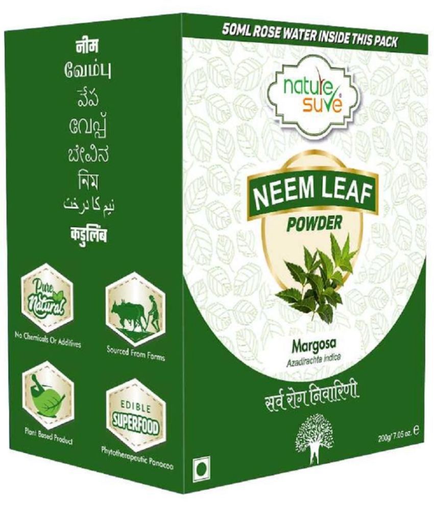     			Nature Sure Neem Leaf Powder, 200g with Free Rose Water, 50ml