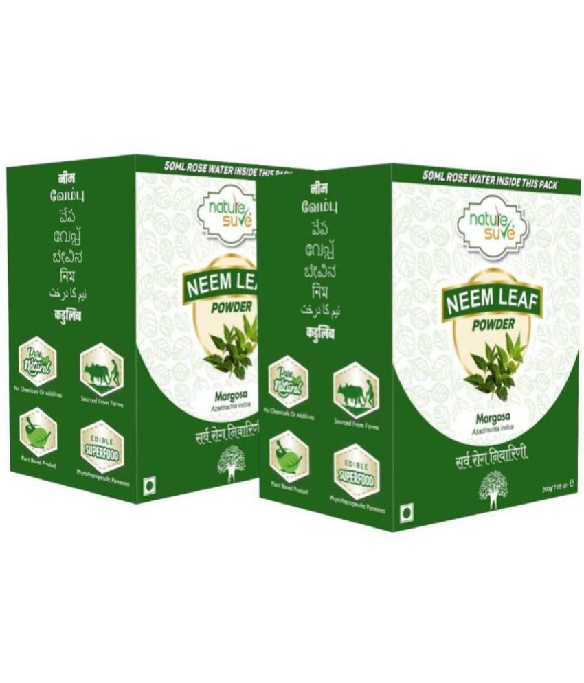     			Nature Sure Neem Leaf Powder 200g with Free Rose Water inside, 50ml (Pack of 2)
