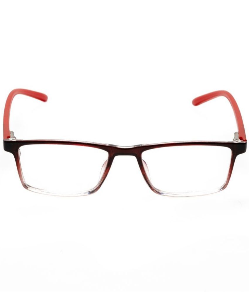     			Redex - Red Rectangular Eyeglass Frame ( Pack of 1 )