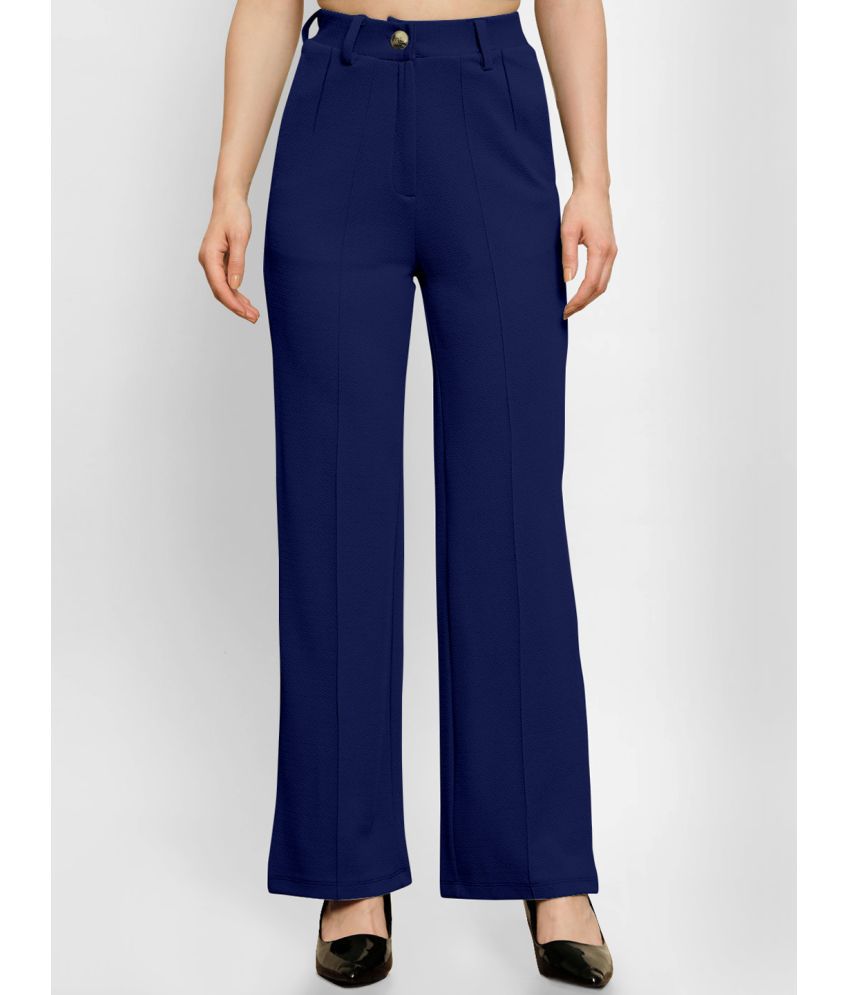     			AUSK - Navy Blue Polyester Regular Women's Casual Pants ( Pack of 1 )