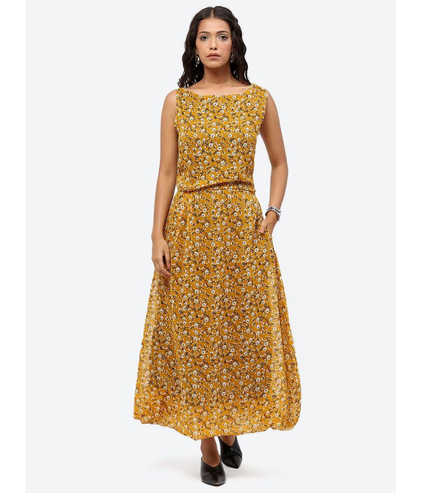     			Baawri - Yellow Polyester Women's A-line Dress ( Pack of 1 )