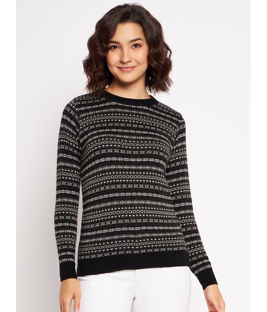     			Clapton Woollen Black Pullovers - Single