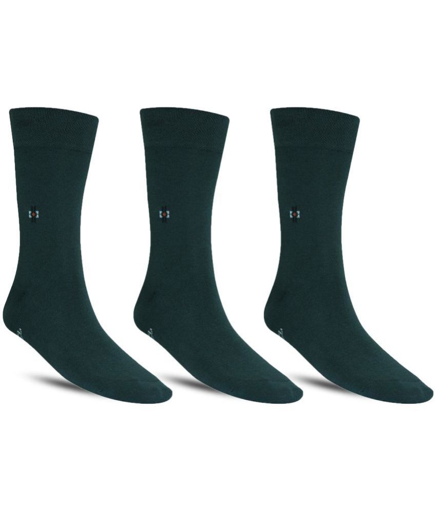     			Dollar - Cotton Men's Solid Olive Full Length Socks ( Pack of 3 )