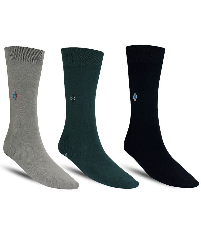     			Dollar - Cotton Men's Solid Multicolor Full Length Socks ( Pack of 3 )