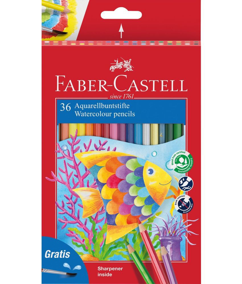     			Faber-Castell Design Series Aquarelle Water Color Pencils - 36 Shades