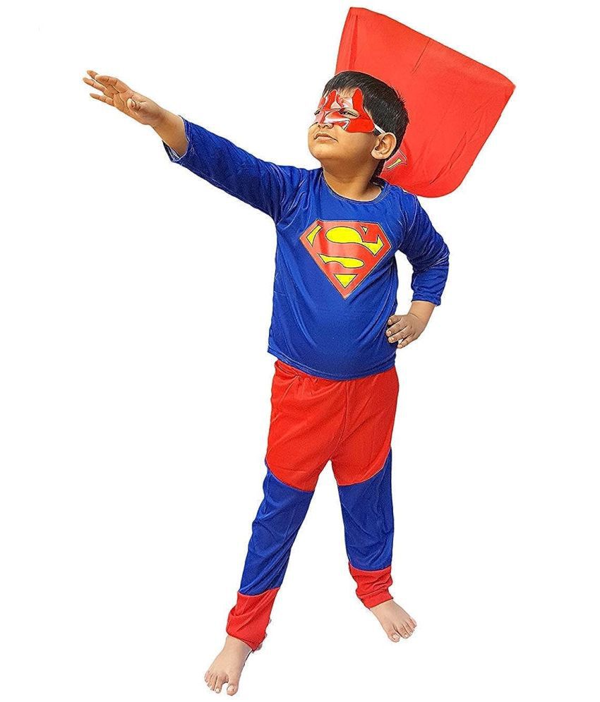     			Kaku Fancy Dresses Super Hero Costume -Red & Blue, 5-6 Years, for Boys