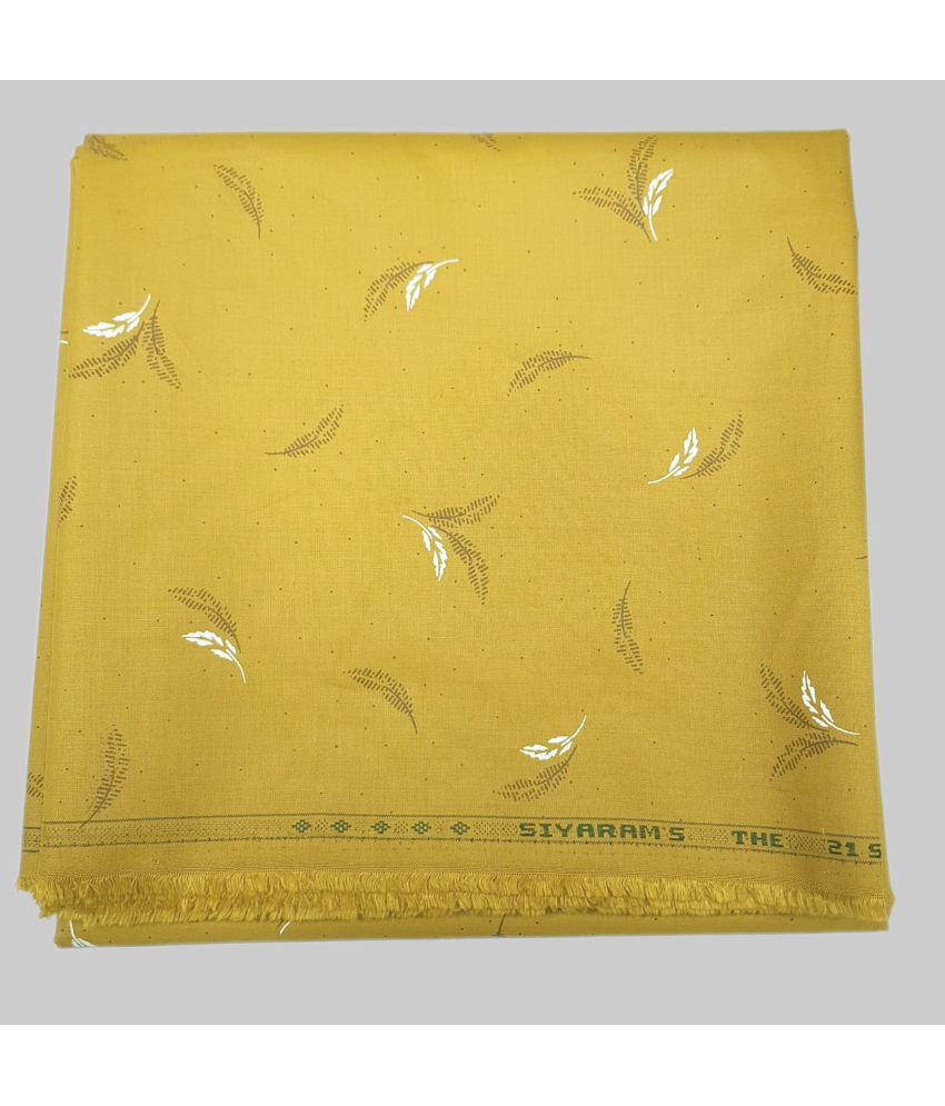     			Siyaram - Yellow Cotton Men's Unstitched Shirt Piece ( Pack of 1 )