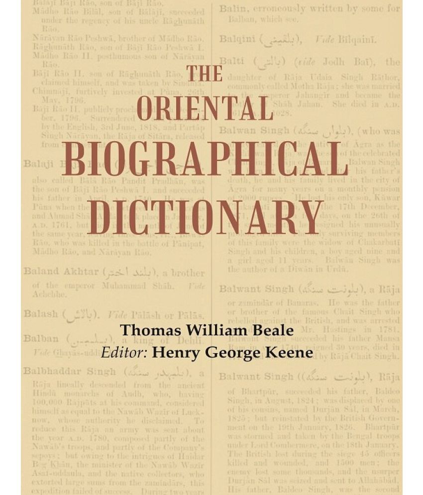     			The Oriental Biographical Dictionary