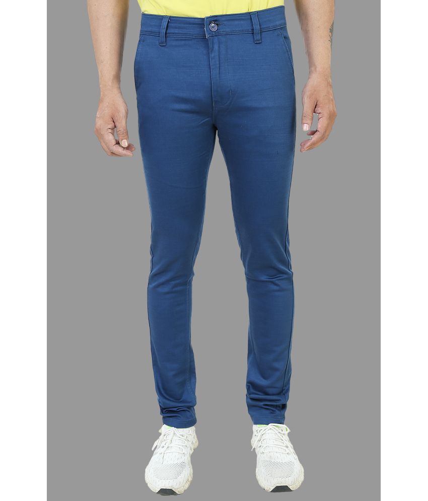     			plounge - Blue Cotton Blend Slim Fit Men's Jeans ( Pack of 1 )
