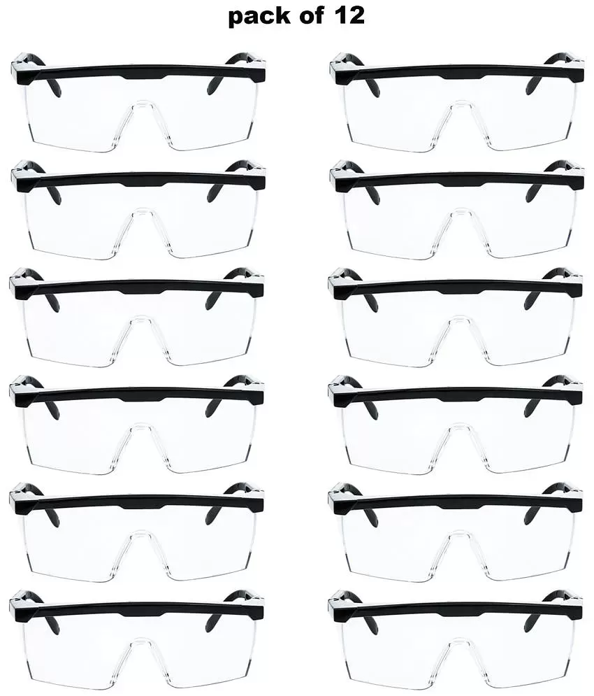 Zoom Plastic Safety Goggles (White) - 12 Pieces  Safety Goggles