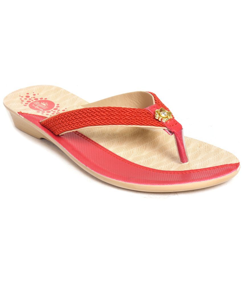     			Ajanta - Red Women's Flats